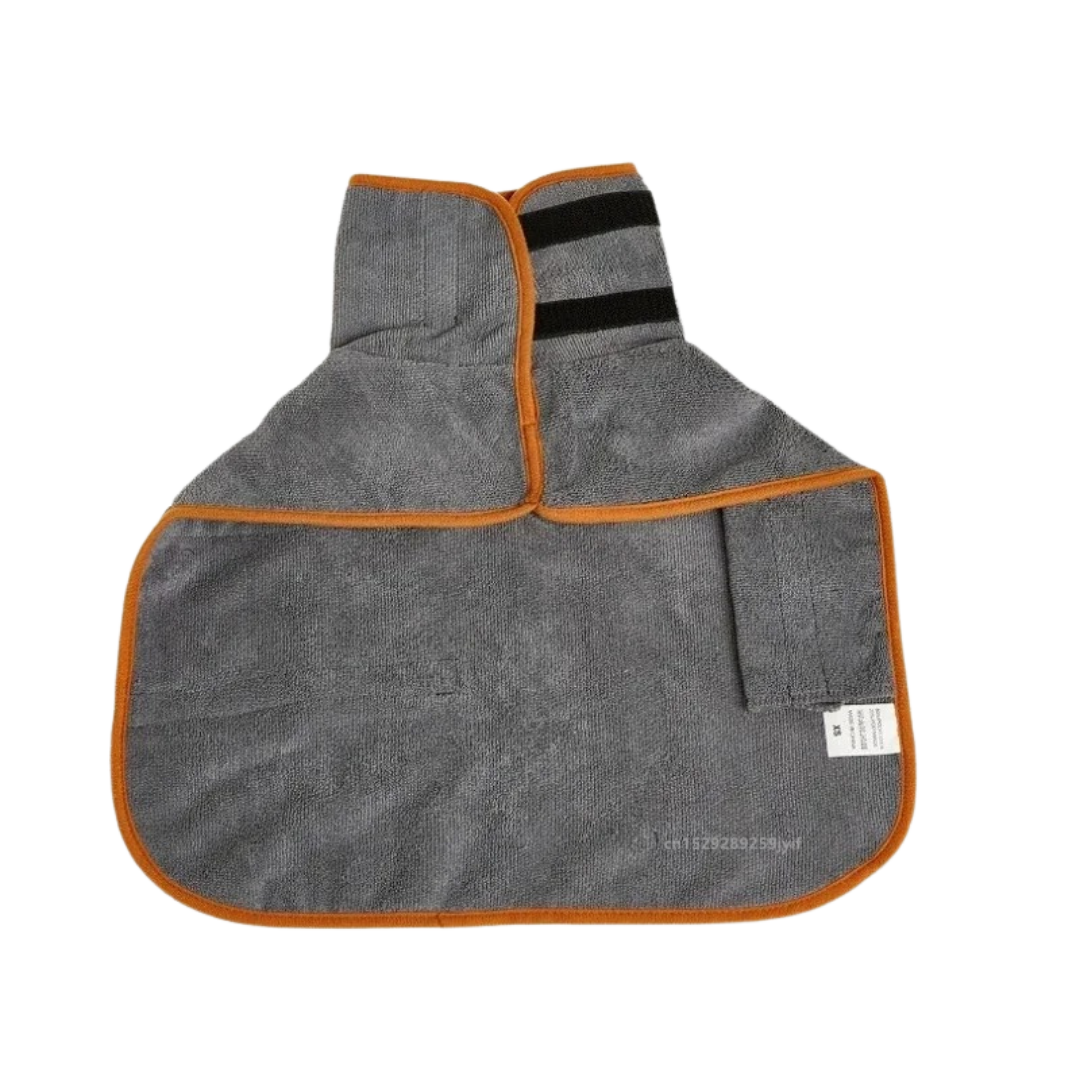 DryPaws – Mikrofaser Hundebademantel mit Klettverschluss