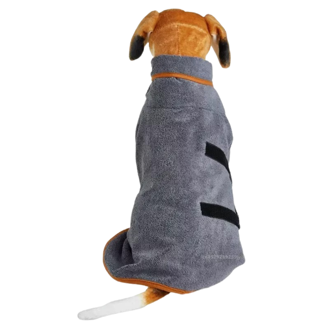 DryPaws – Mikrofaser Hundebademantel mit Klettverschluss